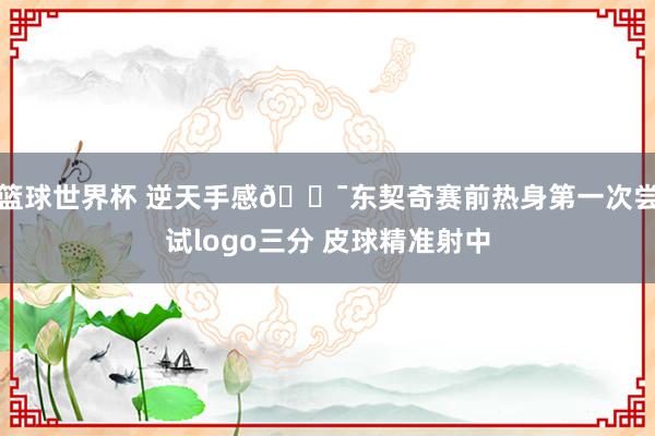 篮球世界杯 逆天手感🎯东契奇赛前热身第一次尝试logo三分 皮球精准射中