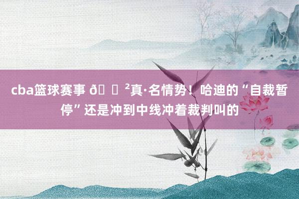 cba篮球赛事 😲真·名情势！哈迪的“自裁暂停”还是冲到中线冲着裁判叫的