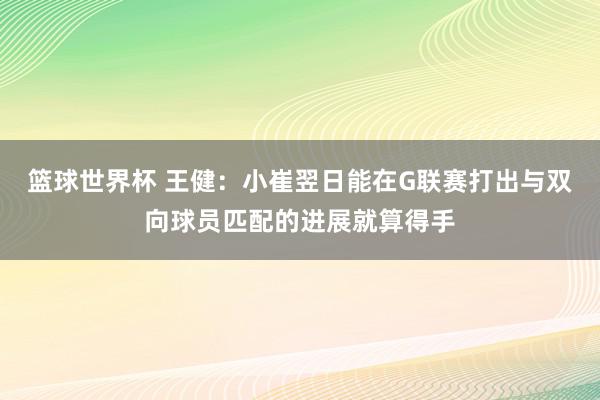 篮球世界杯 王健：小崔翌日能在G联赛打出与双向球员匹配的进展就算得手