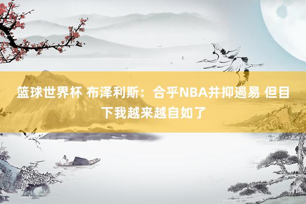 篮球世界杯 布泽利斯：合乎NBA并抑遏易 但目下我越来越自如了