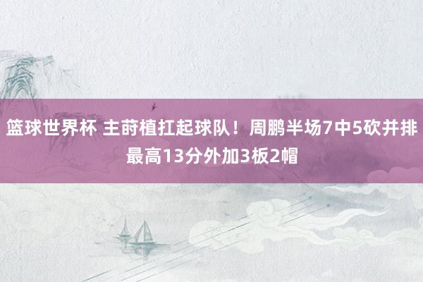 篮球世界杯 主莳植扛起球队！周鹏半场7中5砍并排最高13分外加3板2帽