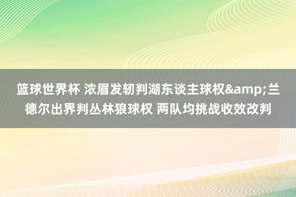 篮球世界杯 浓眉发轫判湖东谈主球权&兰德尔出界判丛林狼球权 两队均挑战收效改判