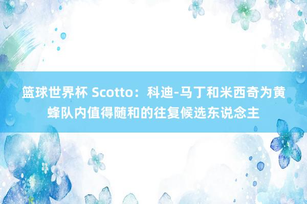 篮球世界杯 Scotto：科迪-马丁和米西奇为黄蜂队内值得随和的往复候选东说念主